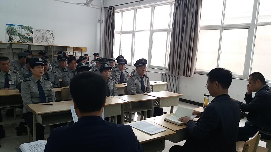 我院保卫处副处长郭宝东作安保工作动员讲话